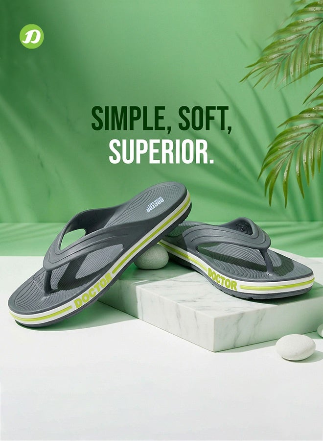 DOCTOR EXTRA SOFT شباشب دكتور إكسترا سوفت الرجالية الكلاسيكية والعصرية ذات النعل المريح بتقنية الضغط الإبري للبالغين | مريحة وخفيفة الوزن | أنيقة ومضادة للانزلاق | شباشب يومية مقاومة للماء للرجال/الأولاد D-553 - Image 4